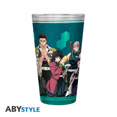 Vaso de vidrio 400ml de Demon Slayer con Pilares