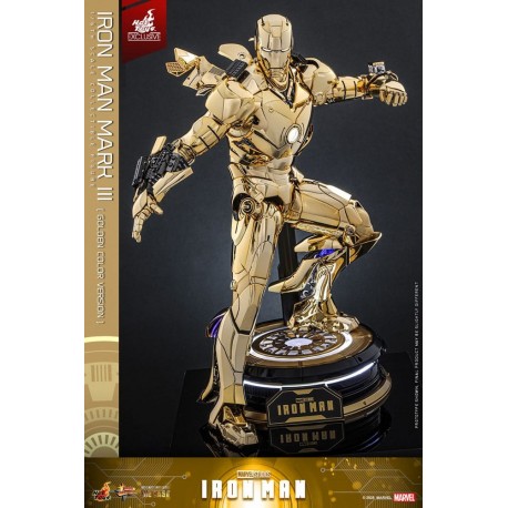 Figura dorada Iron Man Mark III a escala 1/6