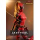 Figura Ladypool 1/6 de 30 cm con traje rojo y negro