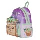 Mochila mini Grogu Star Wars púrpura con mariposas