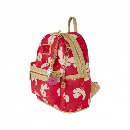 Mochila roja Lilo & Stitch de Loungefly en cuero PU