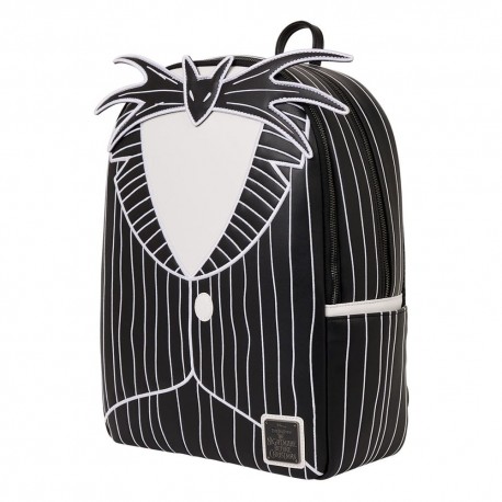 Sac à dos noir Jack Skellington avec design de L'Étrange Noël de monsieur Jack
