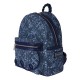 Mochila mini denim Loungefly azul com padrão entrelaçado