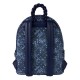 Mochila mini denim Loungefly azul com padrão entrelaçado