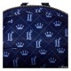 Mochila mini denim Loungefly azul com padrão entrelaçado