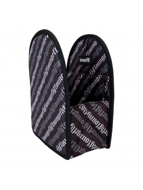 Mochila preta Mini Insert Organizer Loungefly com logo repetido
