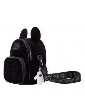 Bandolera negra Loungefly Mickey Mouse 100 Aniversario con orejas de Mickey