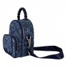 Mochila Mini Conversível Denim Alta Qualidade Loungefly