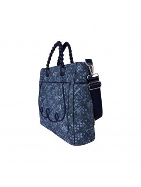 Bolsa convertible Loungefly denim com design quadriculado