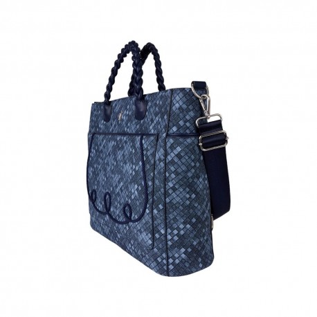 Bolsa convertible Loungefly denim com design quadriculado