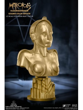 Busto dourado de Maria Maschinenmensch 50 cm de Metropolis