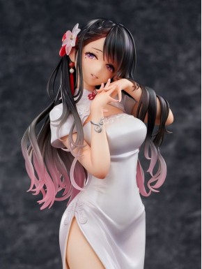 Estatua PVC Mai Okuma vestido chino blanco 26 cm