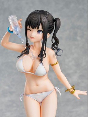 Estatua Kaede PVC en bikini blanco de 25 cm