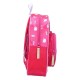 Mochila rosa Hello Kitty com design de coração e arco-íris