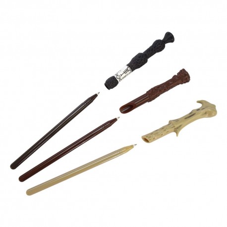 Pack de 3 bolígrafos Harry Potter con diseño de varitas mágicas