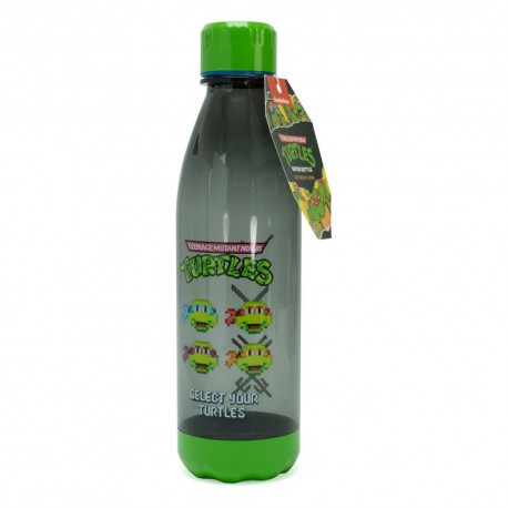 Botella Tortugas Ninja de 700 ml con personajes y fondo oscuro