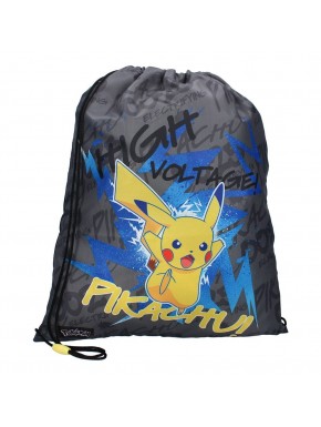 Bolsa de deporte Pokémon Pikachu gris y azul