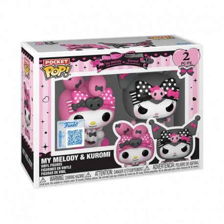 Pack de 2 llaveros POP! Vinyl My Melody y Kuromi de 4 cm