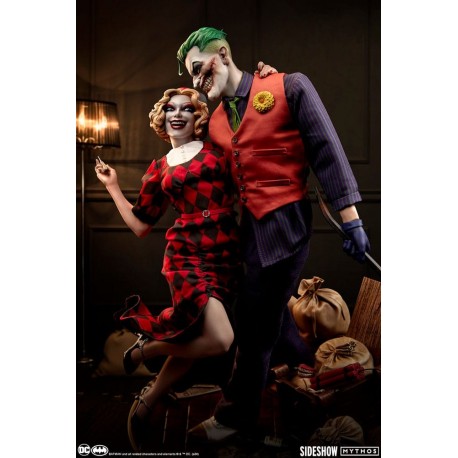 Estátua The Joker e Harley Quinn 41 cm em poliresina