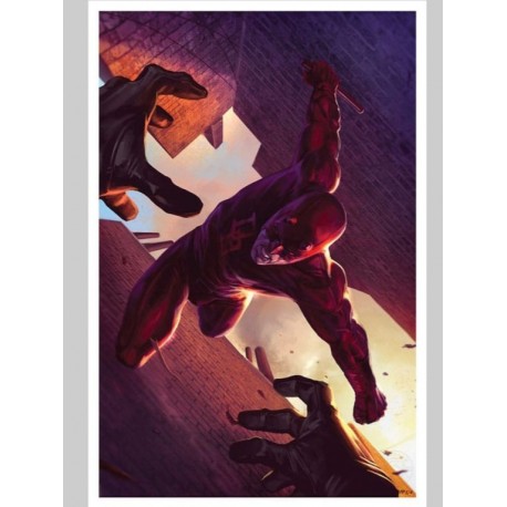 Litografía de Daredevil de Marvel, edición limitada, 60 x 41 cm
