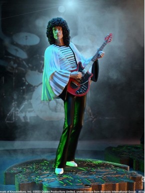 Estatua Brian May Rock Iconz en concierto con guitarra roja