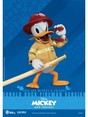 Figura articulada de Donald Duck Bombeiro 24 cm com traje de bombeiro