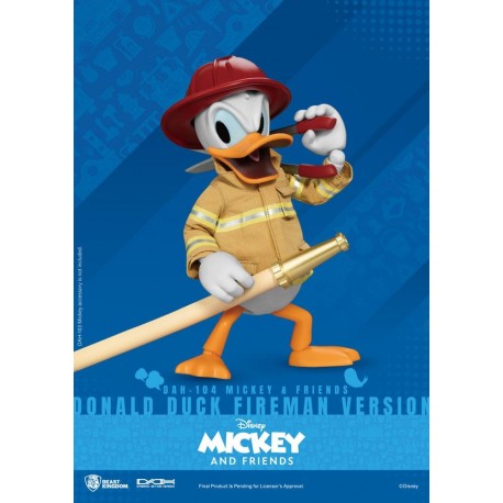 Figura articulada de Donald Duck Bombeiro 24 cm com traje de bombeiro