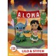 Diorama de Lilo e Stitch com placa Aloha