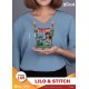 Diorama de Lilo e Stitch com placa Aloha