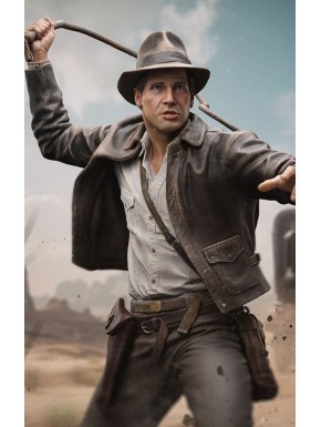 Estatua de Indiana Jones de 61 cm con látigo