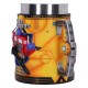 Jarro de Transformers con personajes en relieve, pintado a mano