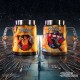 Jarro de Transformers con personajes en relieve, pintado a mano