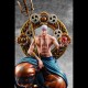 Estatua Enel One Piece con bastón y manzana, detalle de 34 cm