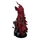 Estátua de Spawn por Greg Capullo com capa vermelha e correntes