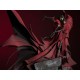 Estátua de Spawn por Greg Capullo com capa vermelha e correntes