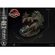 Estatua T-Rex atacando coche en Jurassic World