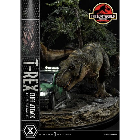 Estátua T-Rex Cliff Attack do Jurassic World 53 cm