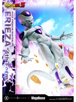 Estatua de Frieza en su cuarta forma con base y logo de Dragon Ball Z