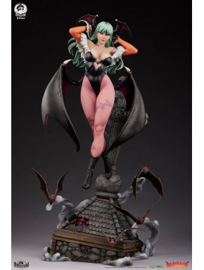 Estatua Morrigan Deluxe Darkstalkers con murciélagos