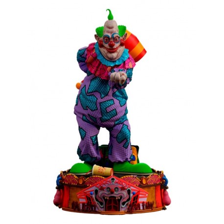 Estatua de payaso asesino a escala 1/4 con base colorida
