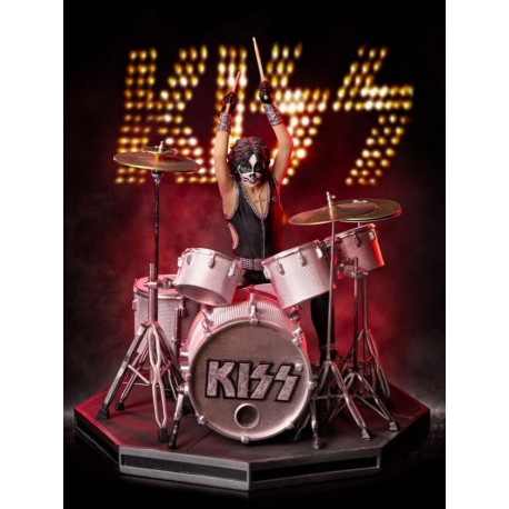 Estatua de Peter Criss de Kiss tocando la batería, edición limitada
