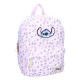 Mochila color lila de Lilo & Stitch con diseño floral
