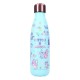 Botella azul de acero inoxidable con personajes de Lilo & Stitch