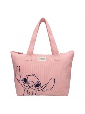 Bolsa de cor pêssego com design de Stitch