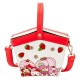 Bandolera Sanrio Strawberry Shortcake con diseño de fresas y personajes