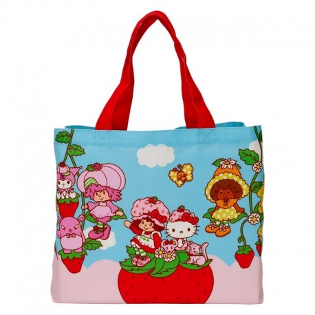 Bolsa canvas oversize Sanrio con asas rojas