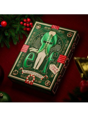 Baraja de cartas Elf con diseño navideño