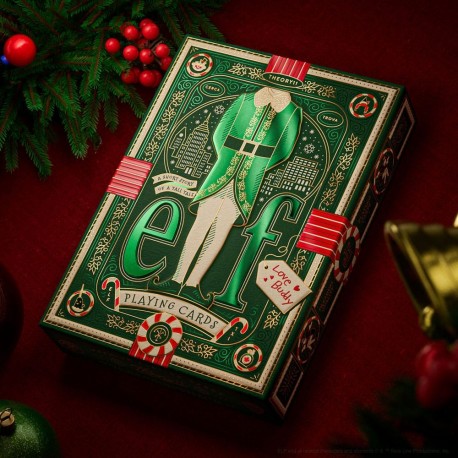 Baraja de cartas Elf con diseño navideño