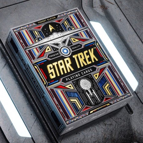Caja de cartas Star Trek con diseño futurista