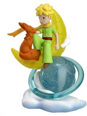 Minifigura de El Principito y el Zorro sobre la Luna 8 cm